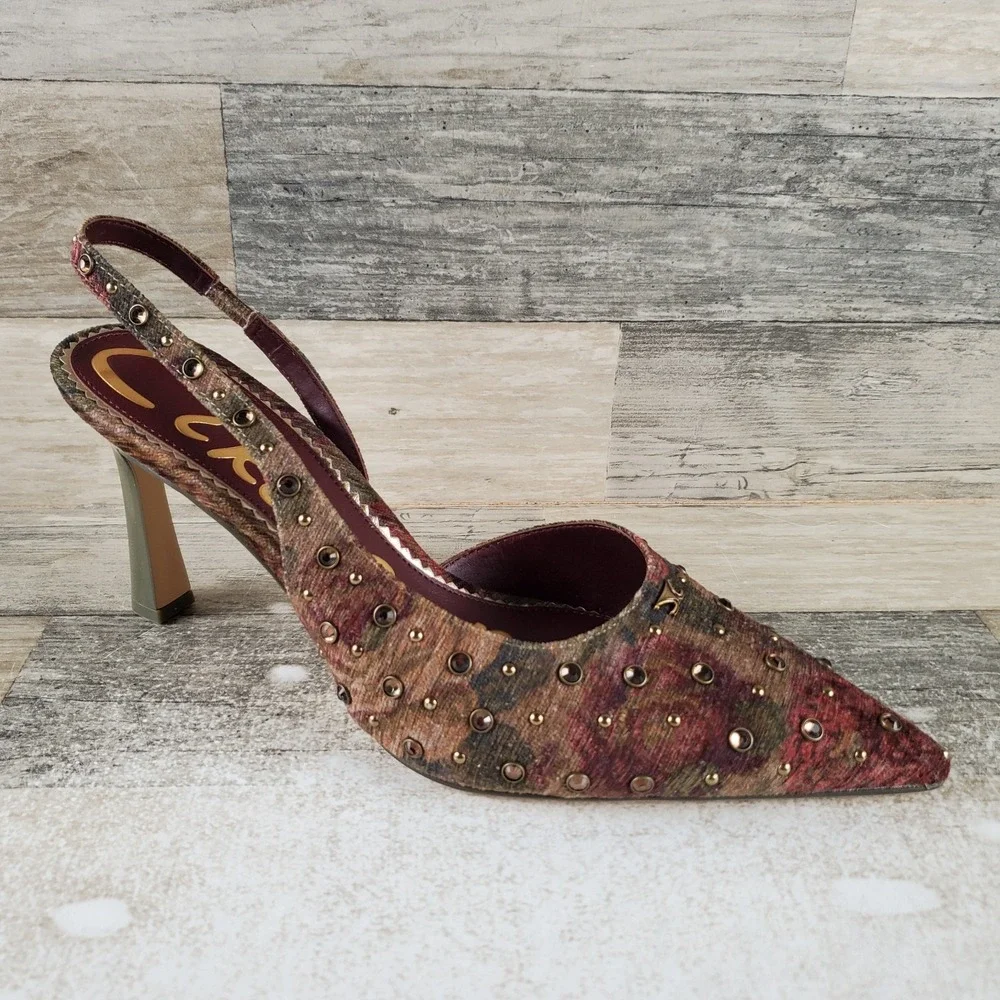 Circus NY By Sam Edelman Tallie Women Asymmetrical Pump Sz 11 M Plum Pointed Toe